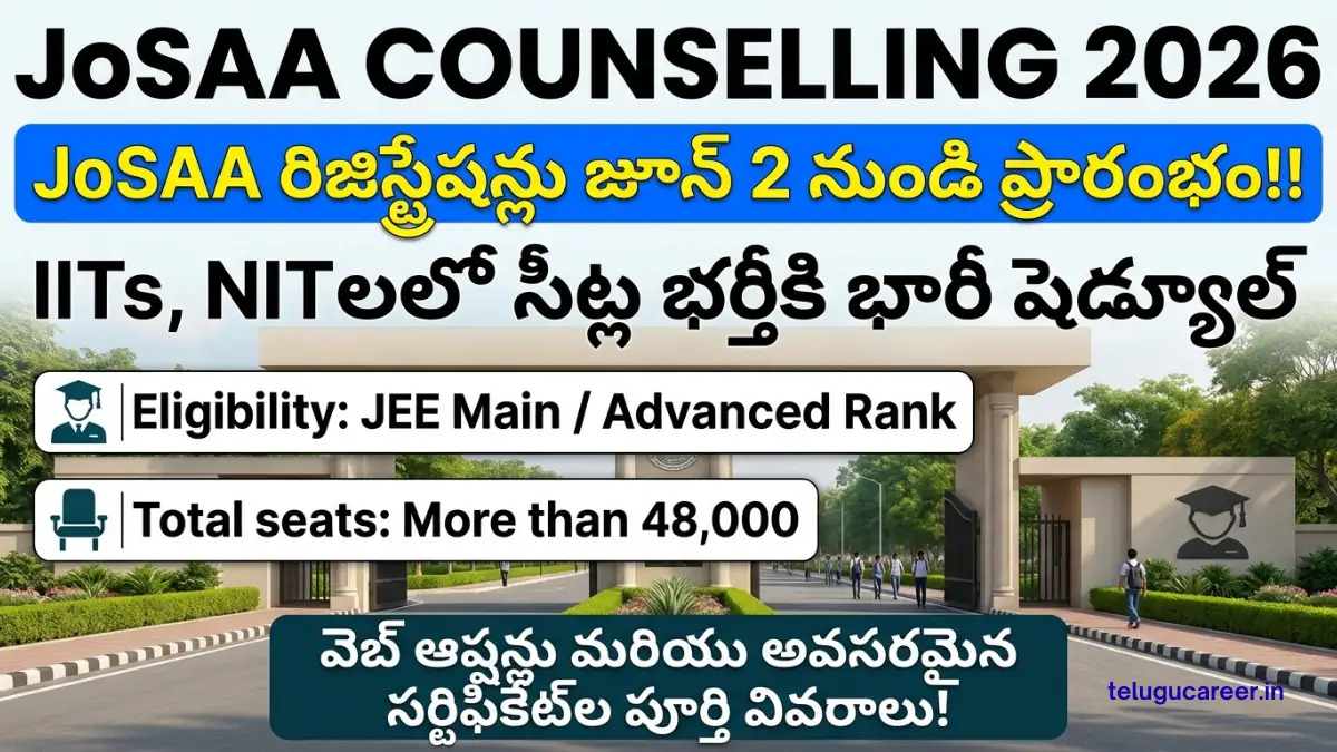 JoSAA Counselling 2026 Registration